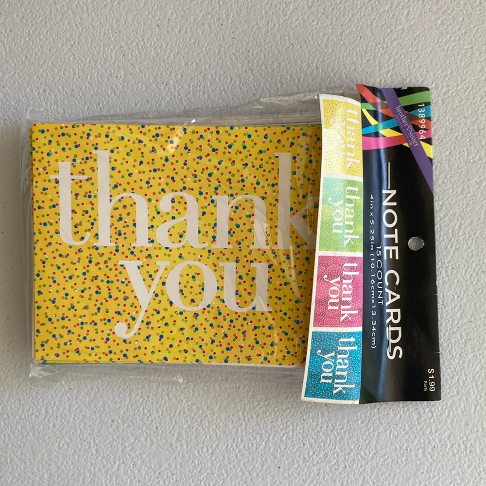 3/$5 New in package thank you cards